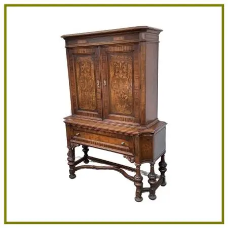 Orinoco Furniture Company Marquetry Hutch