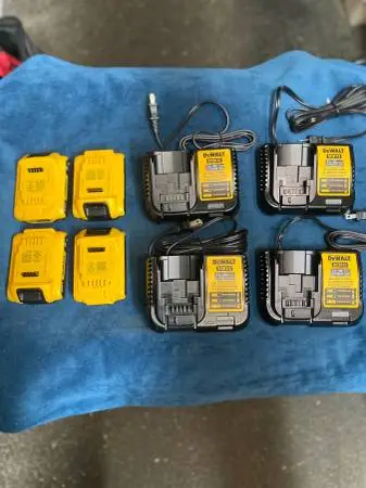 DeWalt 20volt Brand New Mid Size Batteries and Fast Chargers