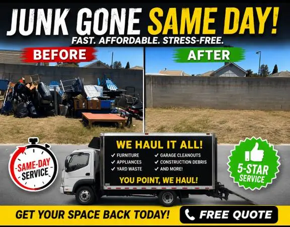 ✅🔥SAME DAY DEMO/JUNK/TRASH/GARBAGE/DEMO/DEBRIS/GARBAGE REMOVAL