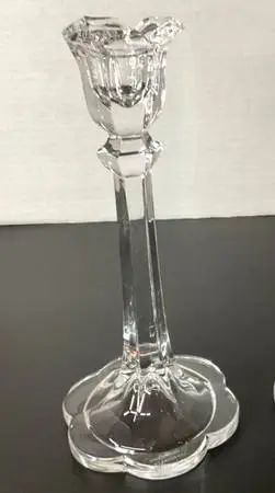 E & R Ebeling & Reuss Germany Lead Crystal  Candle Holder
