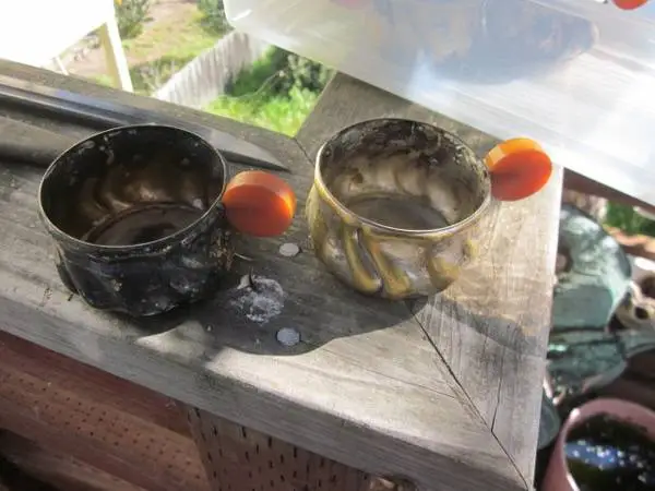 six Vintage Cups With Bakelite Handles
