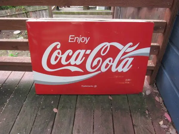 Vintage 1990s Coca Cola Sign