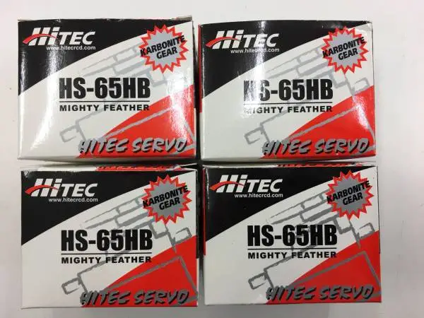 New Hitec HS-65HB Micro Servos with the Karbonite Gears.