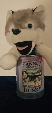 Canned Alaskan Husky plushy