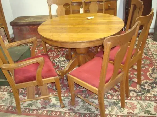 6    oak chairs