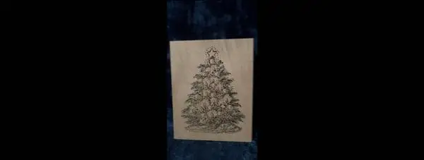 Art Impressions: Christmas Tree - J-1572 - Wood Mounted Rubber Stamp -