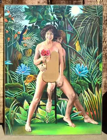 California artist Susan Clover 30x40 Painting of Nude Woman
