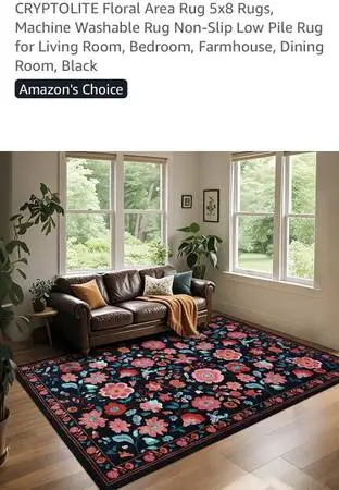 Floral Area Rug 5x8 Rug