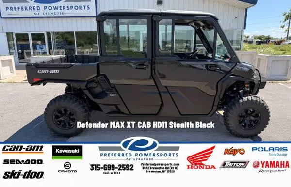 2026 Can-Am Defender MAX XT CAB HD11 Stealth Black