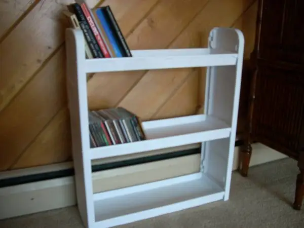 Plastic 3 shelf bookcase planter stand CD rack