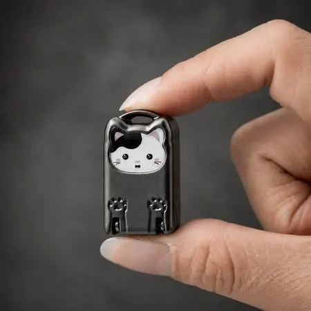 [NEW] Cat Mini Nail Clipper with Keyring Hole - Black / Silver