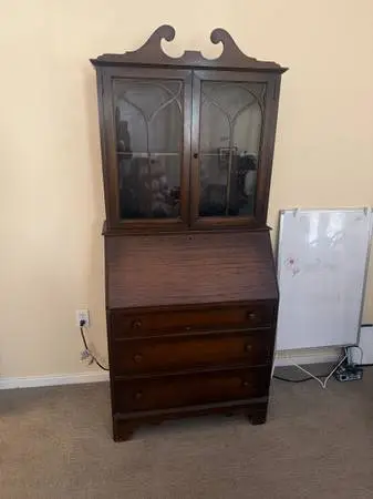 Vintage Secretary desk with bookcase