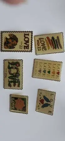 Love Postage Pins