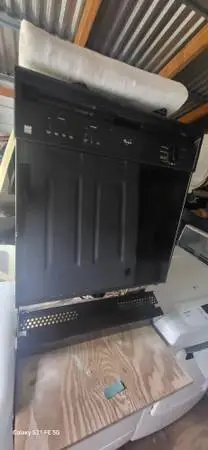 Black Whirlpool dishwasher