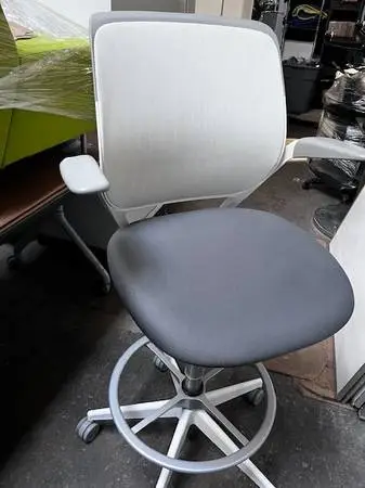 Drafting Chair-Steelcase Cobi--Grey-White