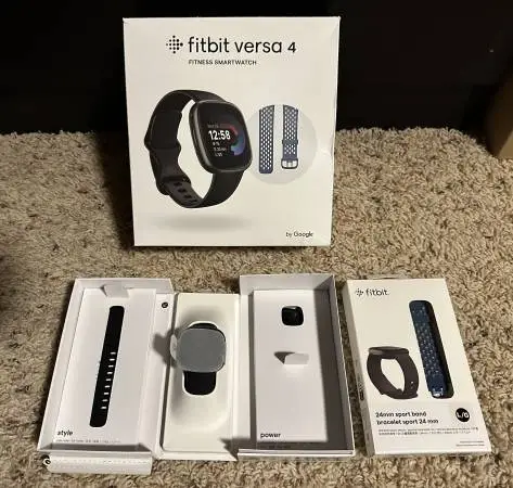 Google Fitbit Versa 4 Fitness Smartwatch Bundle (NEW)