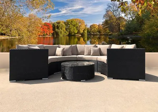 Patio, outdoor circular modern furniture set - brand new