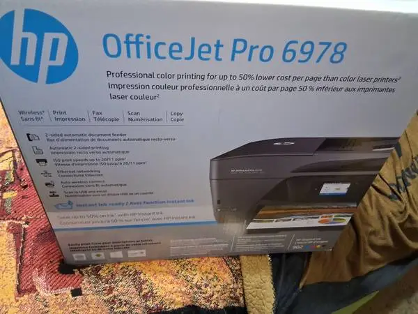 NEW IN BOX WirelessHP Office Jet Pro 6978 Printer