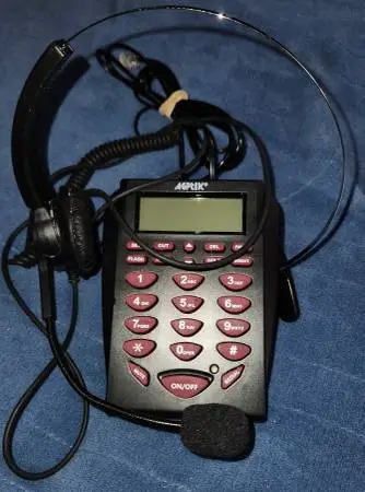AGPtEK Corded Telephone with Headset & Dialpad for House Call Center