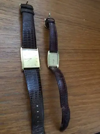 Gentlemans & Ladies Seiko LaSalle gold watches