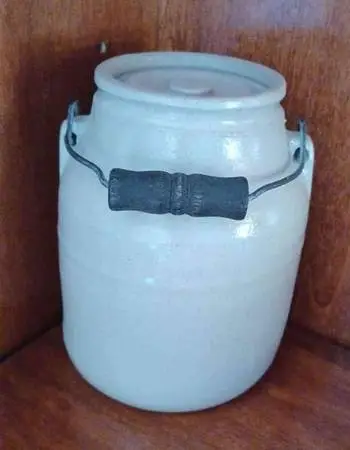 HEINZ STONEWARE WITH LID APPLE BUTTER JAR