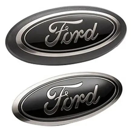 New FORD F150 BLACK SMOKED OVAL EMBLEM KIT Front & Rear F-150