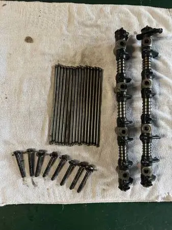 Ford FE rocker shaft pushrods