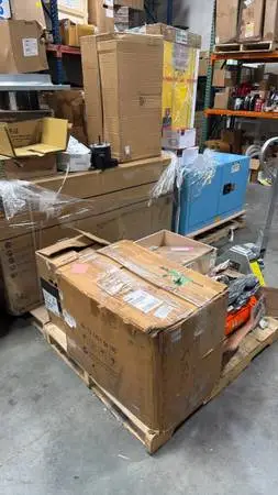 Warehouse clearance sale September 5, 2026. Motors, generators, Cleaning Supplie