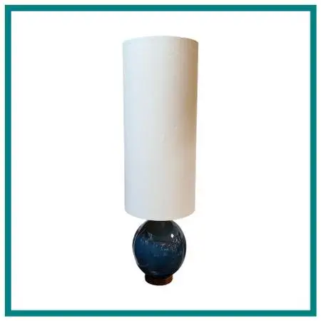 West Elm Ceramic Table Lamp With Elongated Lamp Shade