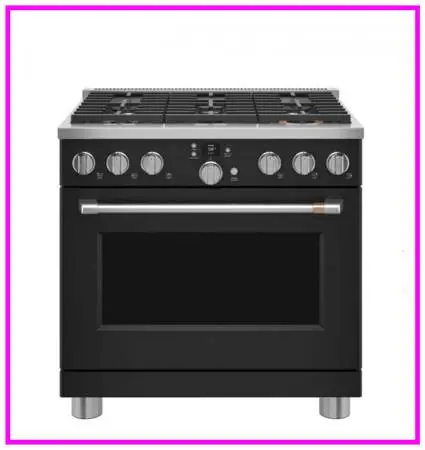Café 36 Freestanding Dual Fuel True Convection Range Matte Black