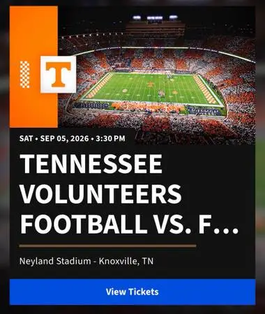 Furman at Tennessee vols football 2 lower 30yd line