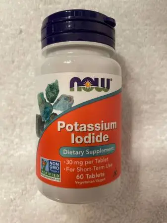 Half Price! Now Foods Potassium Iodide supplement! 60 tablets, 90 mg!
