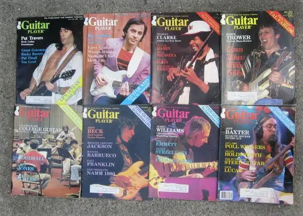 Guitar Player Magazine 8 backissues 1980 - Beck, Cooder, Trower