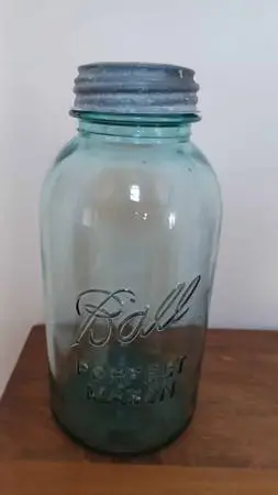 BLUE BALL JAR WITH ZINC LID 9