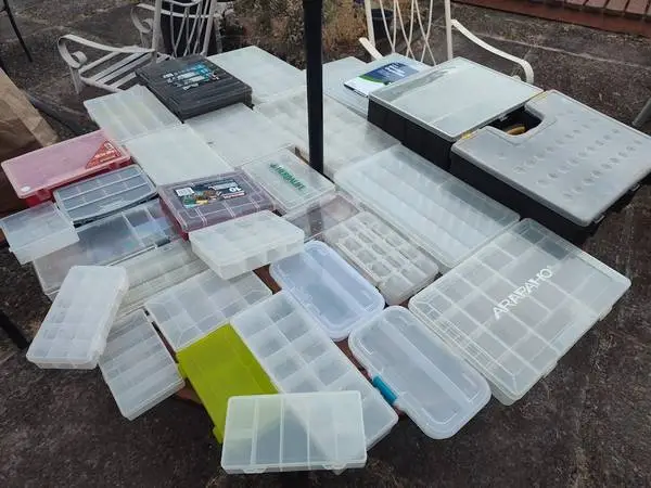 Plastic storage boxes