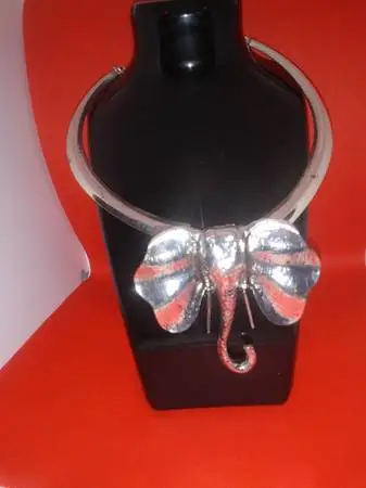 Silver elephant charm Necklace