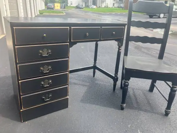Ethan Allen Solid Maple Desk with Chair