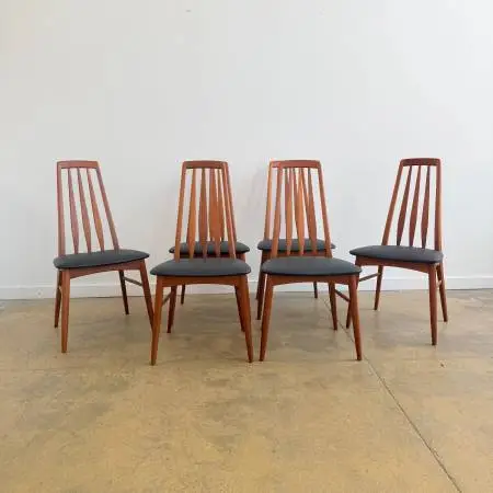 Danish Modern Niels Koefoed Teakwood “Eva,” Dining Chairs (Restored)