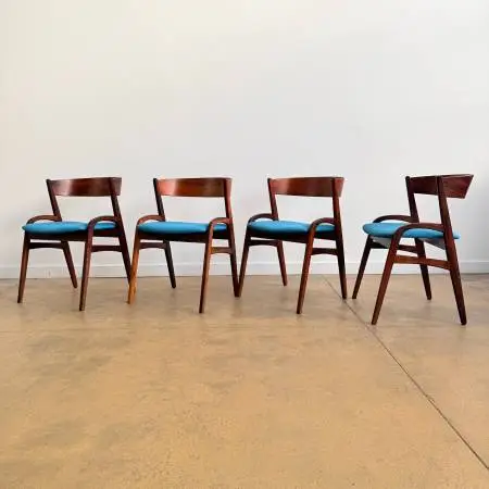 Danish Modern Rosewood Dyrlund Model 141 Dining Chairs (Restored)