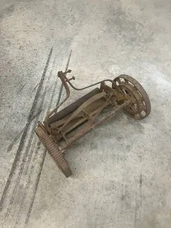 Old push lawn mower