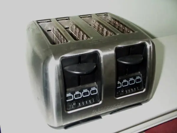 TOASTER 4 SLICE Deluxe Faberwear Stainless Steel Bagel Reheat Option