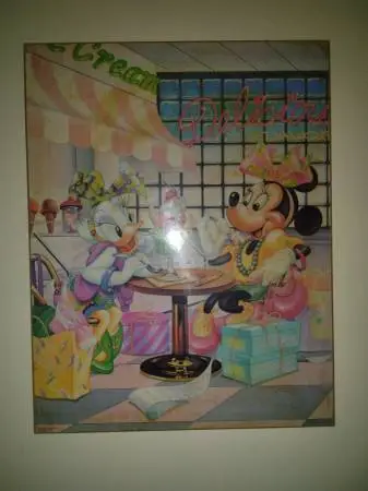 Vintage Old Disney Photograph Print Art Picture On Solid Wooden Board
