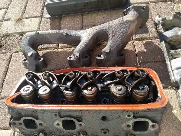 4.3 chevy engine parts exhaust heads manual trans flywheel