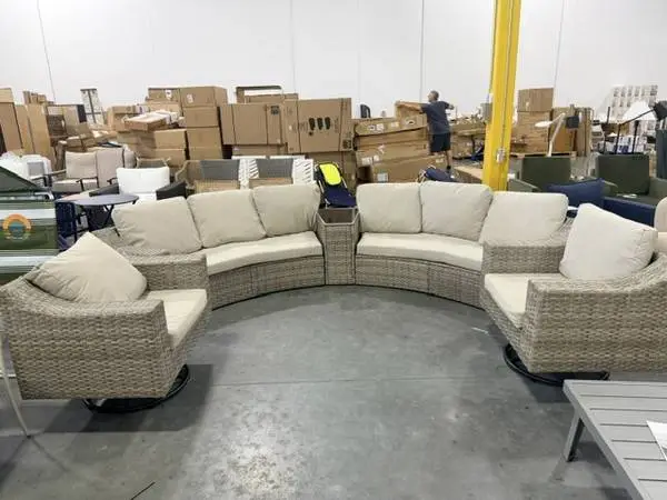 Chayenne 8 Person Patio All-weather Wicker Outdoor Conversation Set