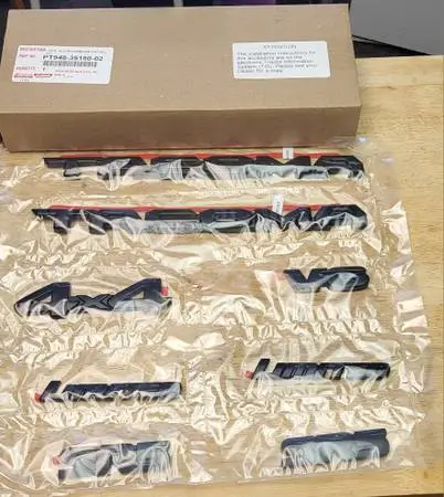 2016-2023 TOYOTA TACOMA EMBLEM BLACK OVERLAYS COMLPETE SET OEM NEW
