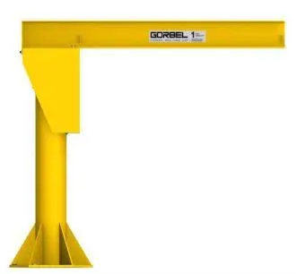 JIB CRANE BASE PLATE MOUNTED 1 TON CAPACITY JIB CRANE