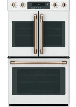 *Open Box* Cafe 30” Built-in French Door Double Wall Oven – Matte White