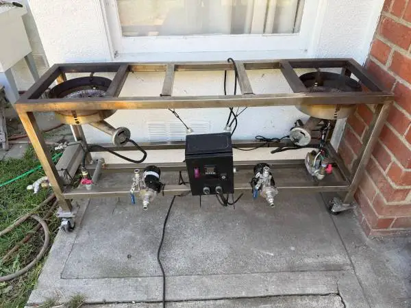 Custom built stainless steel brew stand