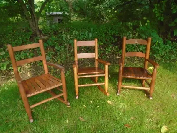 Antique Childs Oak Rocking Chairs