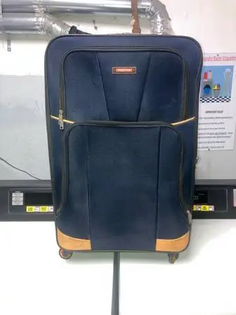Quality Fabric Black Luggage Plane Checked Baggage Bag Travel Big Case